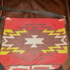 Vintage handmade Aztec designed purse